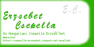 erzsebet csepella business card